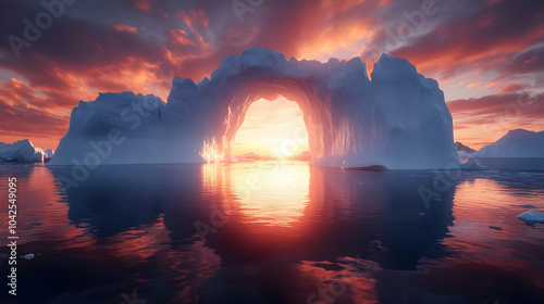 Stunning sunset through an ...