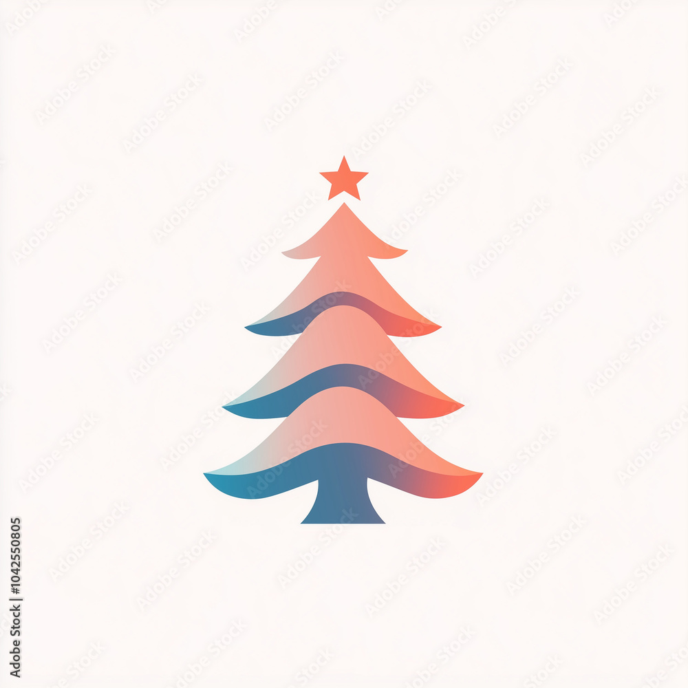 flat style christmas tree flat style christmas tree