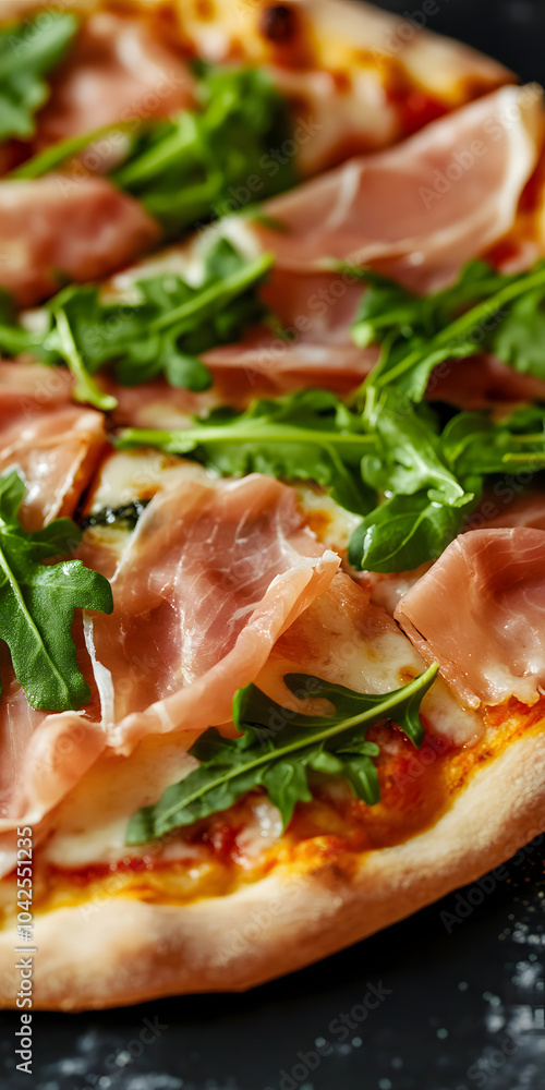 Pizza gourmet com rúcula e presunto Pizza gourmet com rúcula e presunto