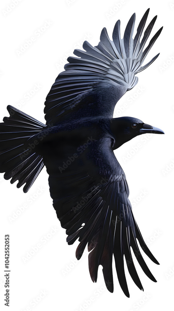 Fototapeta premium Umbrellabird on Transparent PNG Background, Pattern Background, Wallpaper, Cover and Screen of Smartphone, PC, Laptop, Transparent PNG