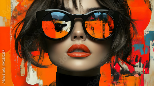 A stylish figure with bold ...