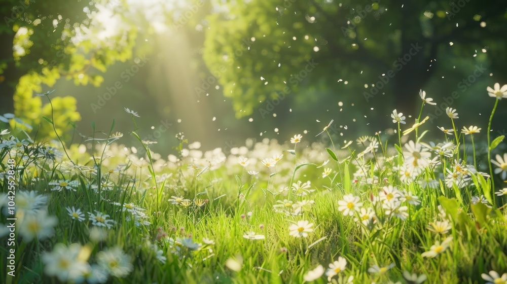 Sunlit Meadow with Daisies Sunlit Meadow with Daisies