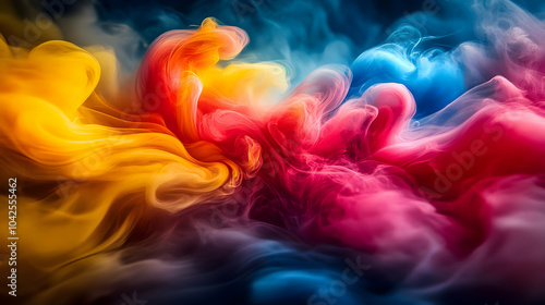 Abstract colorful smoke swi...