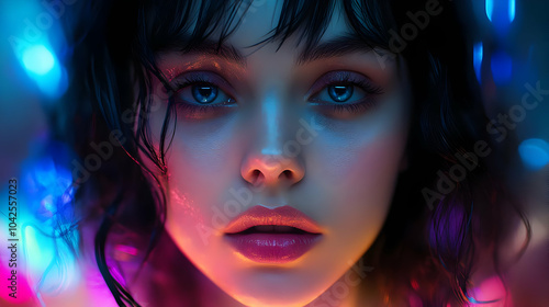 A close-up portrait of a pe...