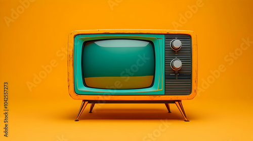 Vintage television set on a...