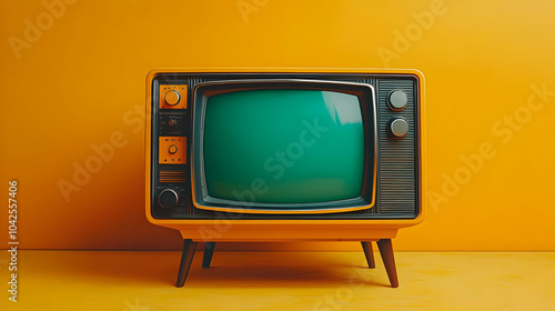 Vintage television set agai...