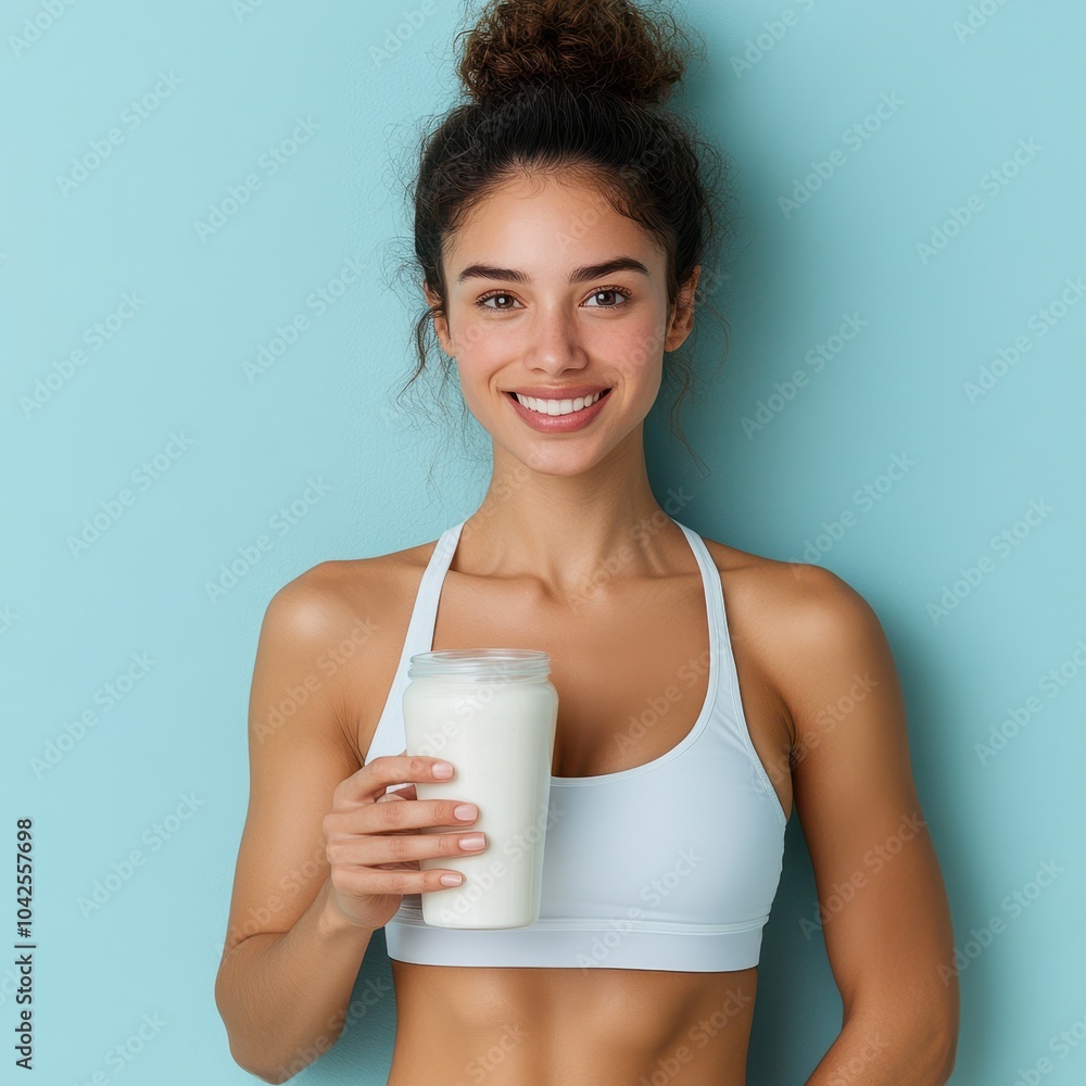 Beautiful Woman Portrait in Workout Attire Beautiful Woman Portrait in Workout Attire