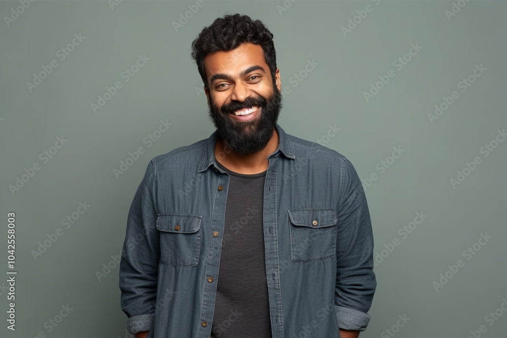 Portrait of a happy african american man smiling against grey background Portrait of a happy african american man smiling against grey background