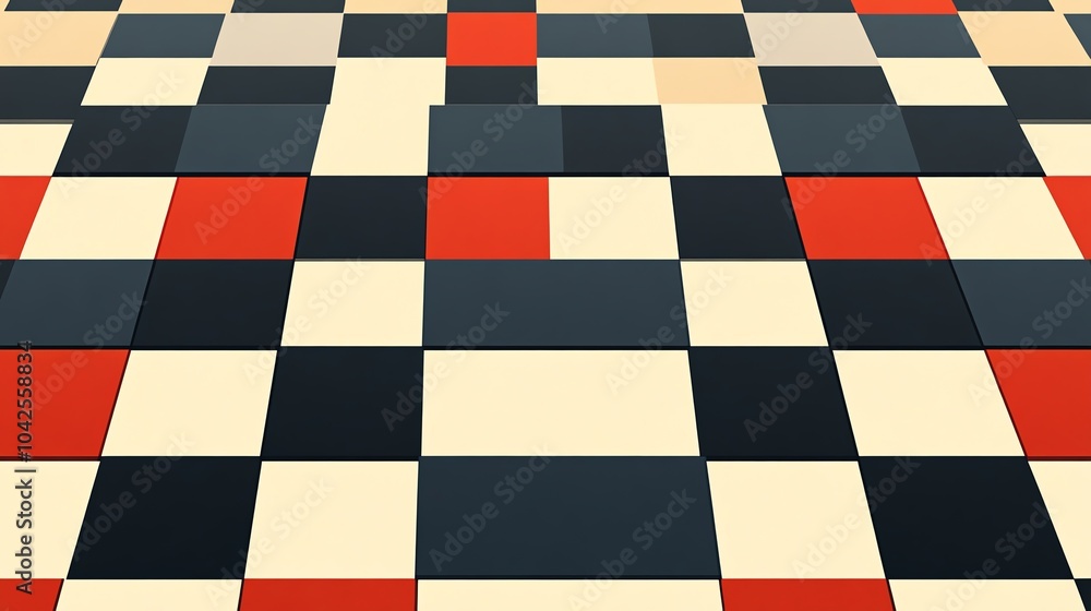 Fototapeta premium Colorful geometric tile pattern, white isolate background