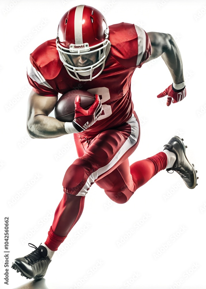 american football player with ball