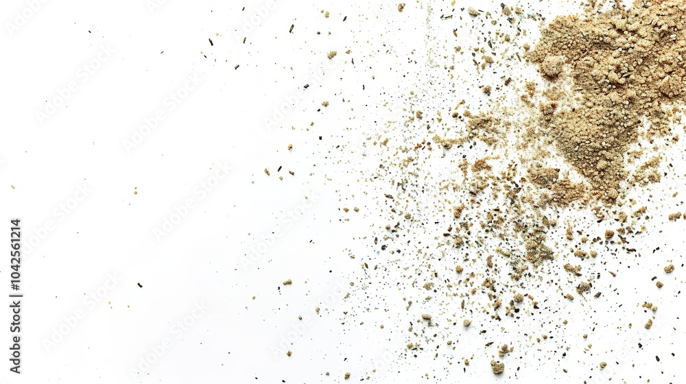 Sand falling on a white background - a delicate and captivating sight. This image shows sand gracefully falling against a pure white backdrop, creating an atmosphere of tranquility and simplicity. Sand falling on a white background - a delicate and captivating sight. This image shows sand gracefully falling against a pure white backdrop, creating an atmosphere of tranquility and simplicity.