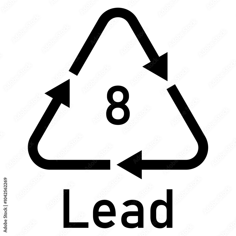 Illustration batteries recycling codes Lead 8. Lead-acid battery Illustration batteries recycling codes Lead 8. Lead-acid battery