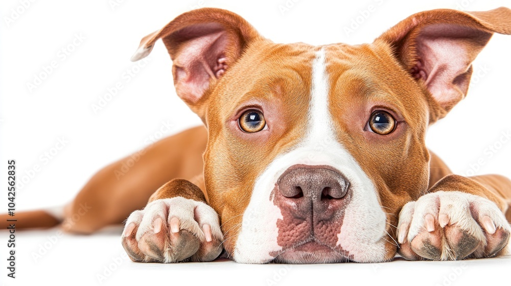 A close-up of a relaxed dog resting its head on the ground, showcasing its expressive eyes. A close-up of a relaxed dog resting its head on the ground, showcasing its expressive eyes.