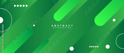 Abstract green background featuring geometric shapes and patterns. Ideal for digital design, modern graphics, and creative projects. Perfect for presentations, websites, or artistic compositions.