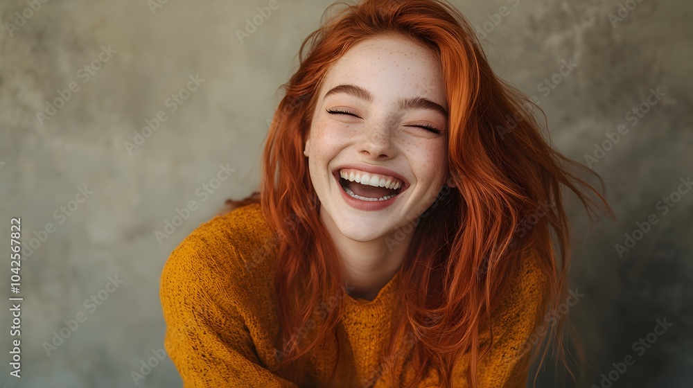 Funny pretty redhead woman sitting isolated. Funny pretty redhead woman sitting isolated.