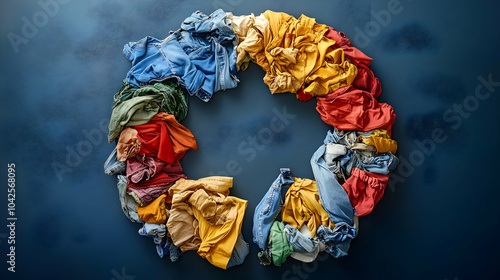 A colorful circle of crumpl...