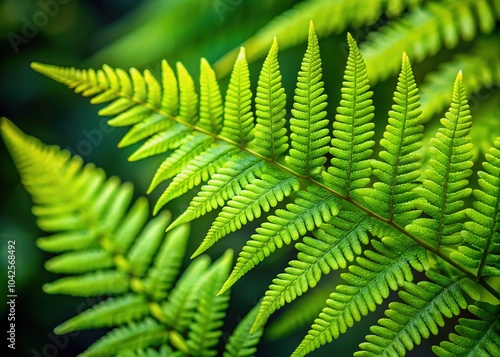 The Male Fern, Dryopteris Filixmas, showcasing its vibrant green foliage in a close-up. photo