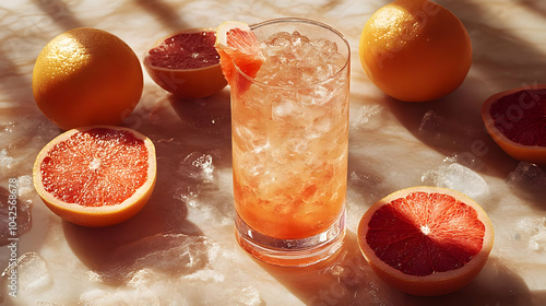 Refreshing cocktail surroun...