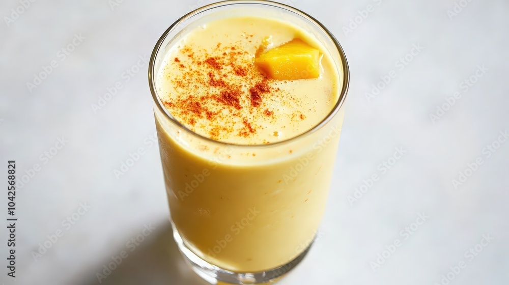 Glass of mango lassi With Saffron Glass of mango lassi With Saffron