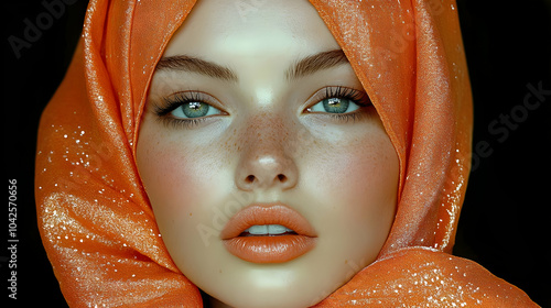 A close-up portrait of a wo...