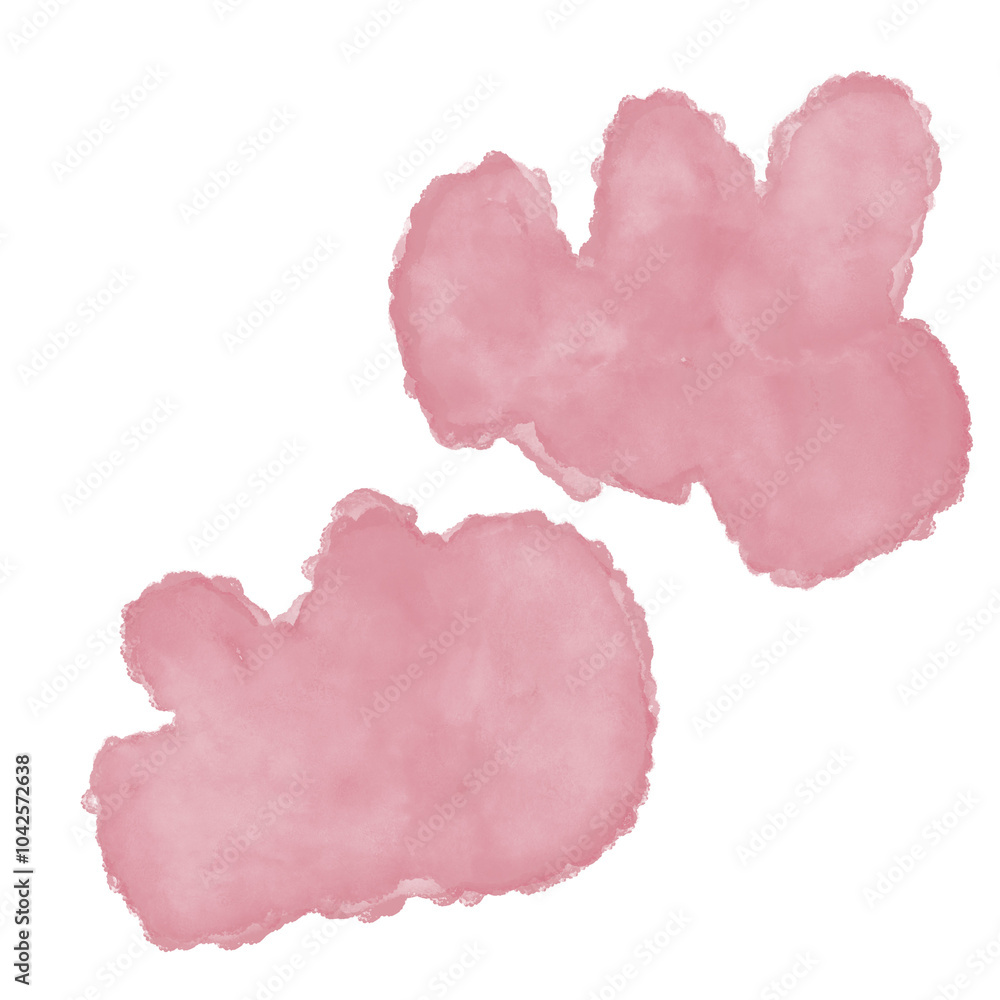 Pink Blobs Watercolor Abstract Shapes Pink Blobs Watercolor Abstract Shapes