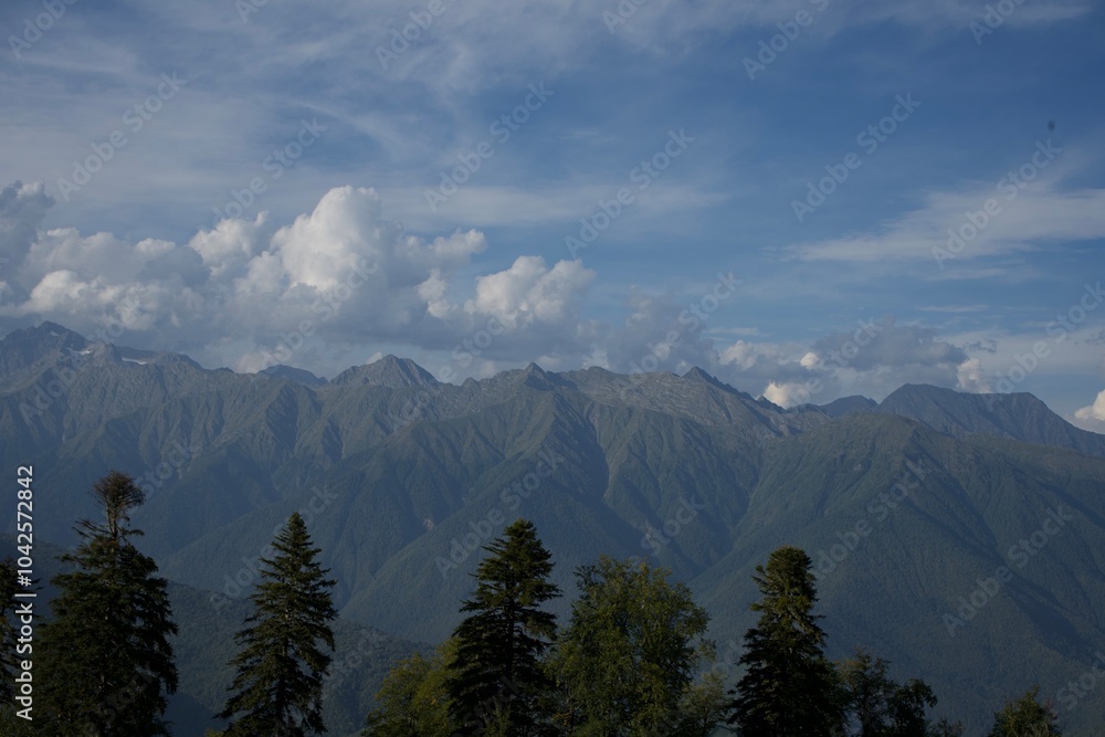Fototapeta premium clouds over the mountains