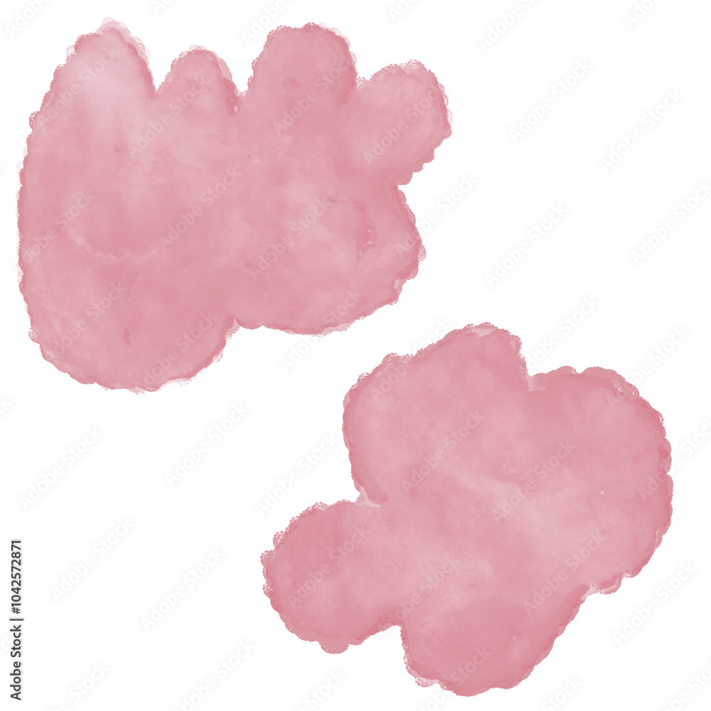 Pink Blobs Watercolor Abstract Shapes Pink Blobs Watercolor Abstract Shapes