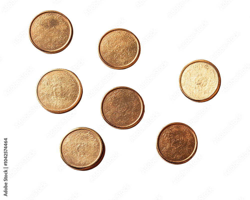 goold coins on transparent background goold coins on transparent background