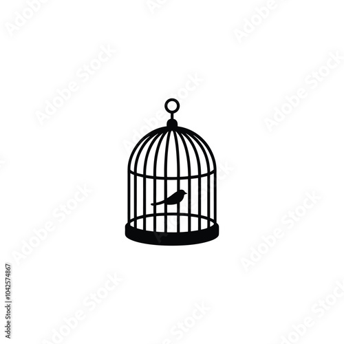 birdcage with a bird inside