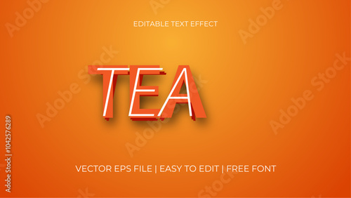 Editable text effect features vibrant colors