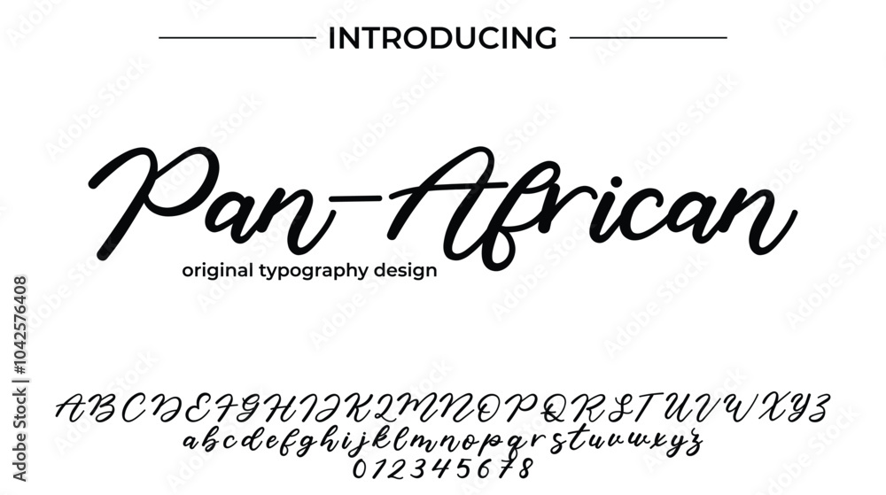 Pan-African Font Stylish brush painted an uppercase vector letters, alphabet, typeface Pan-African Font Stylish brush painted an uppercase vector letters, alphabet, typeface