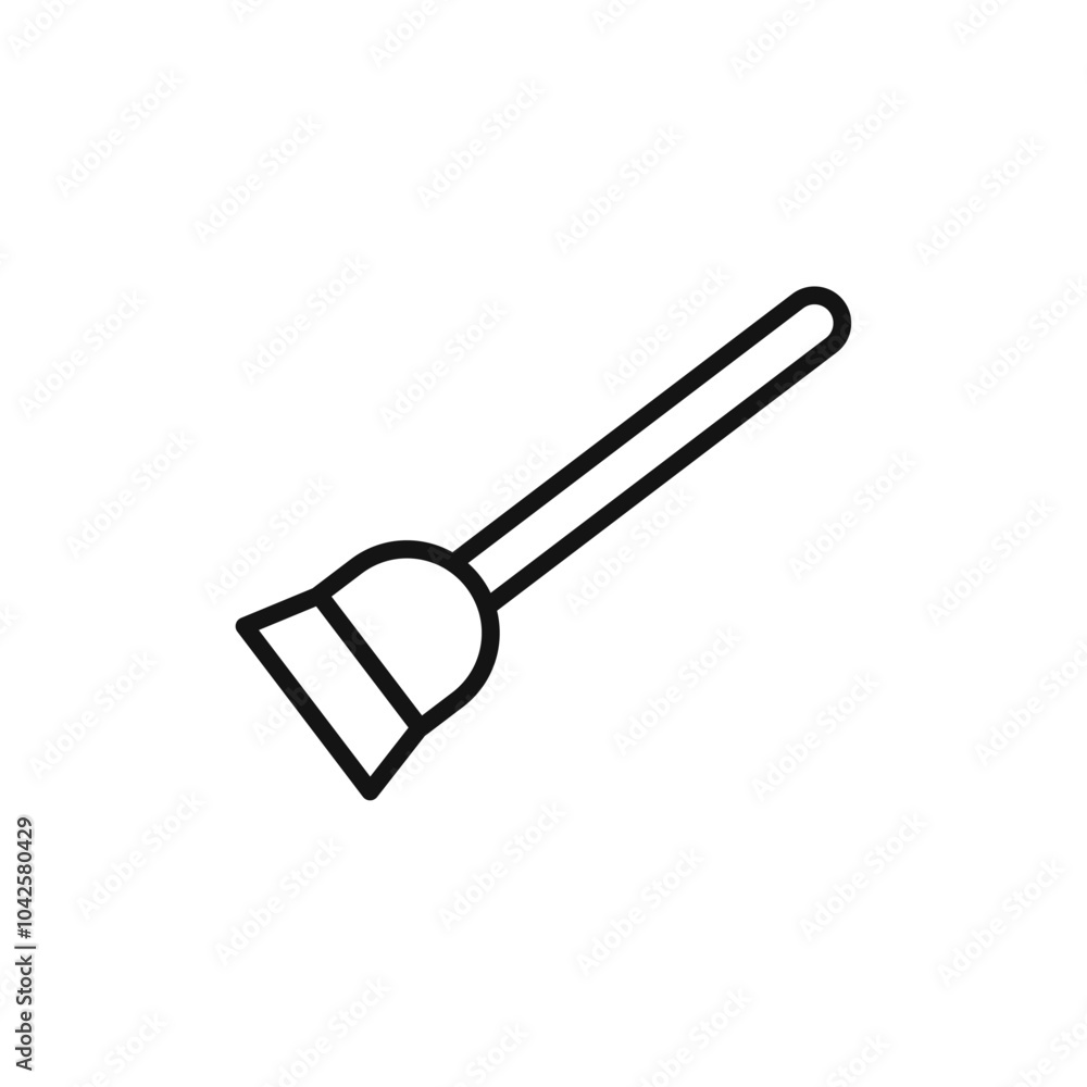 Broom icon Flat art illustration in outline Broom icon Flat art illustration in outline