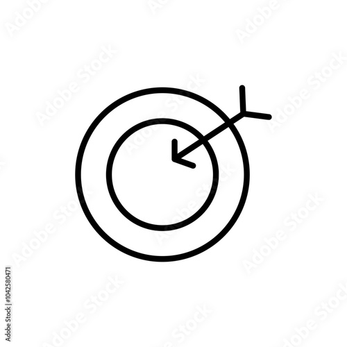 Bulls eye pointer icon Flat art illustration in outline