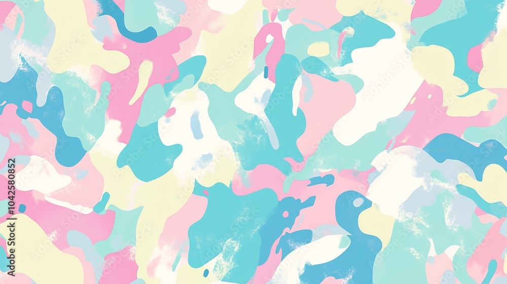 A Vibrant Abstract Design in Pastel Tones and Fluid Shapes A Vibrant Abstract Design in Pastel Tones and Fluid Shapes