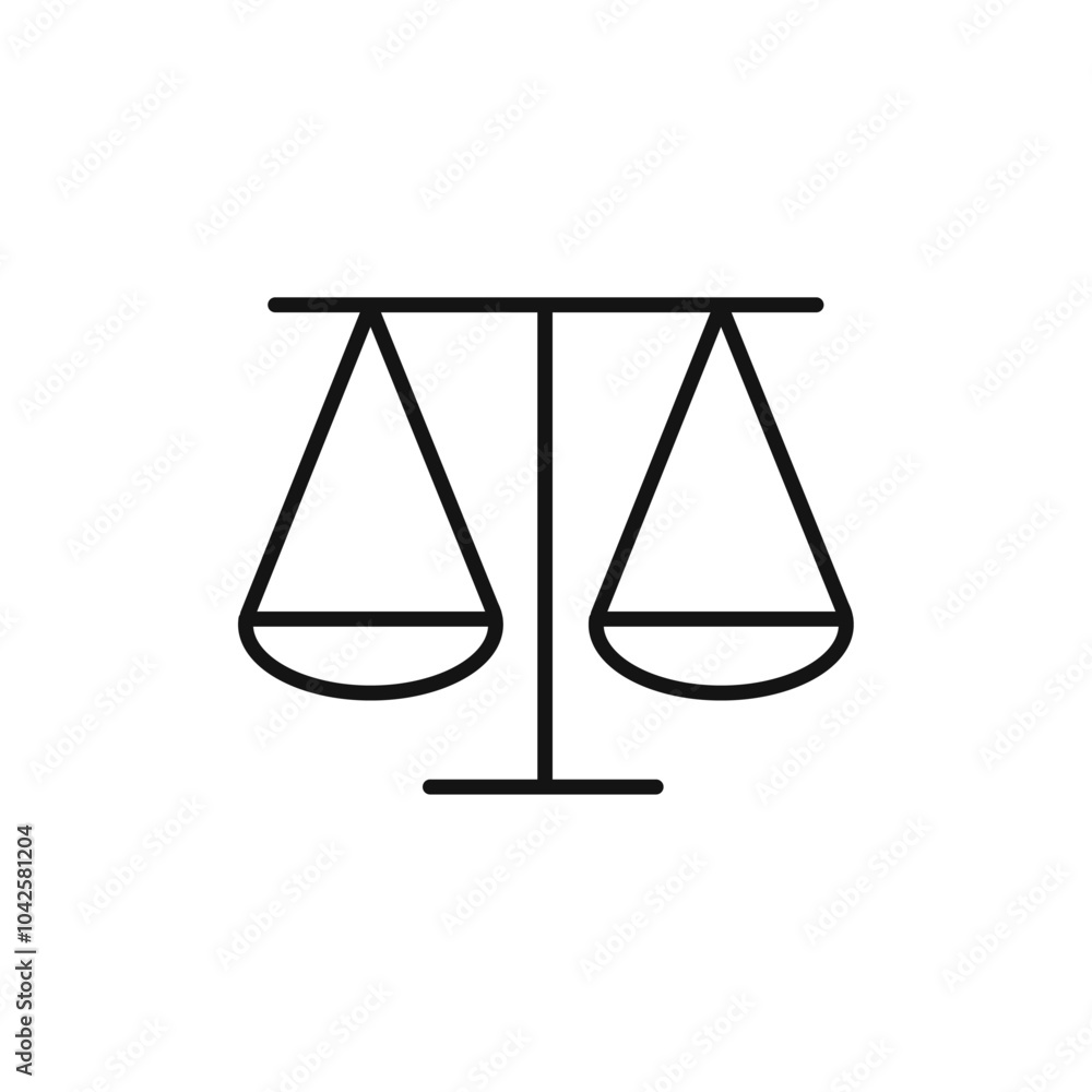 Equality icon Flat art illustration in outline Equality icon Flat art illustration in outline