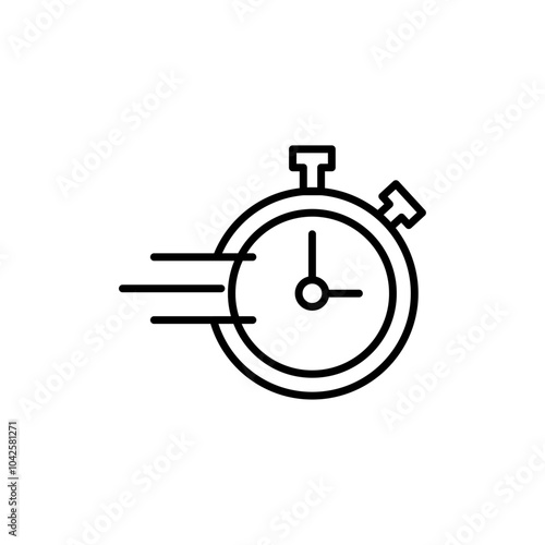 Express Delivery icon Flat art illustration in outline