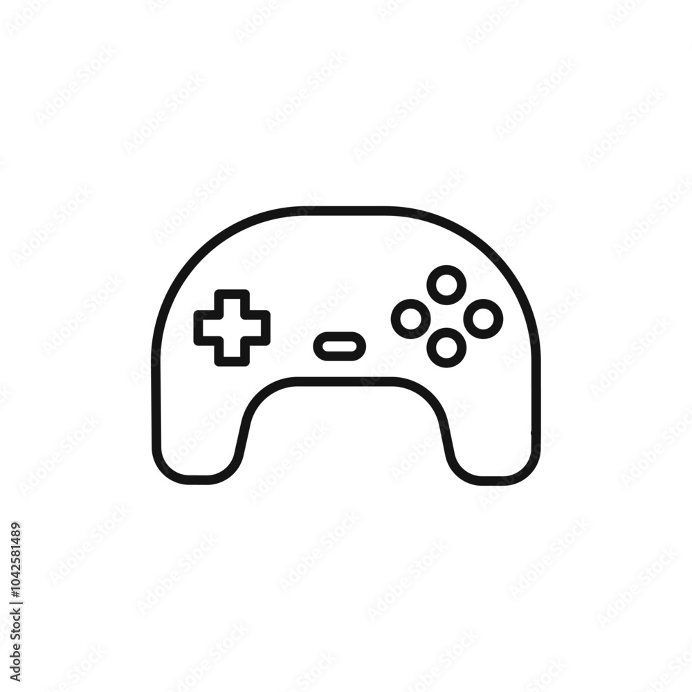 Gamepad icon Flat art illustration in outline Gamepad icon Flat art illustration in outline