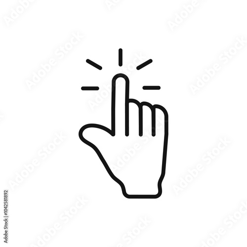 Interactive icon Flat art illustration in outline