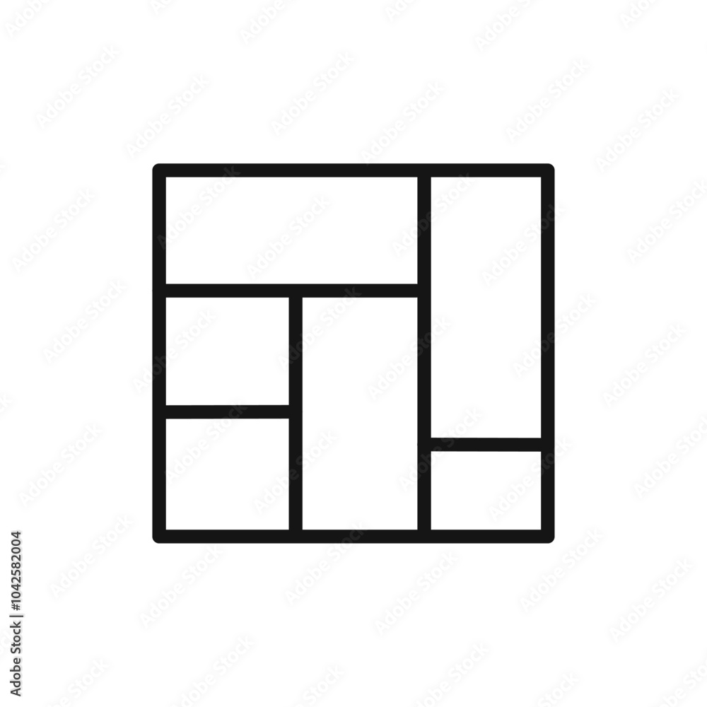 Layout icon Flat art illustration in outline Layout icon Flat art illustration in outline