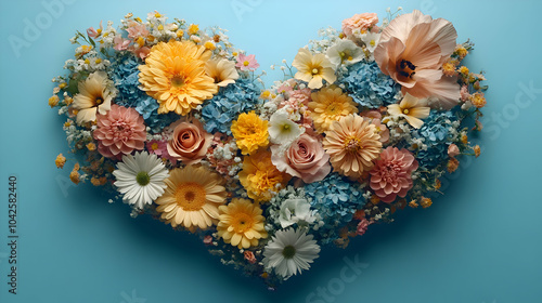 Heart-shaped arrangement of...