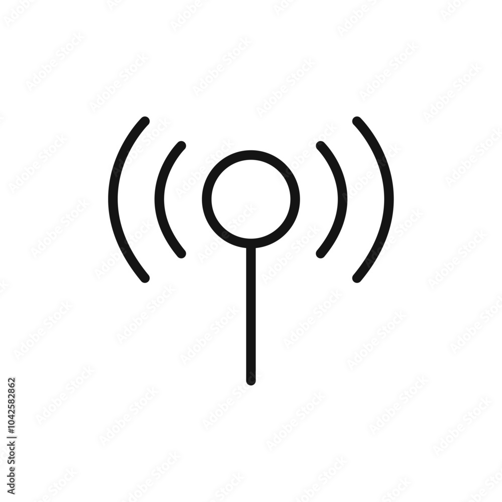 Radio icon Flat art illustration in outline Radio icon Flat art illustration in outline
