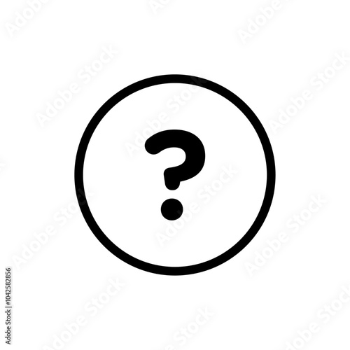 Question Icon Flat art illustration in outline