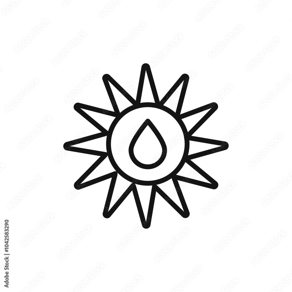 Sunflower oil icon Flat art illustration in outline Sunflower oil icon Flat art illustration in outline
