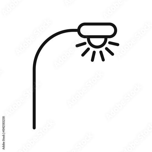 Street light icon Flat art illustration in outline