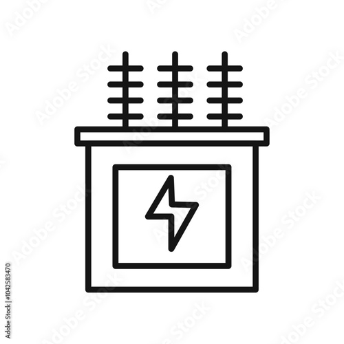Transformer icon Flat art illustration in outline