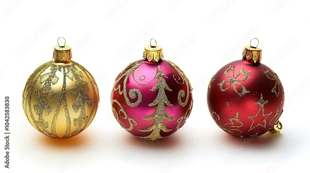 Christmas decoration on white background - a festive and charming sight. This image showcases beautiful Christmas decorations against a pure white backdrop, creating an atmosphere of holiday cheer and Christmas decoration on white background - a festive and charming sight. This image showcases beautiful Christmas decorations against a pure white backdrop, creating an atmosphere of holiday cheer and