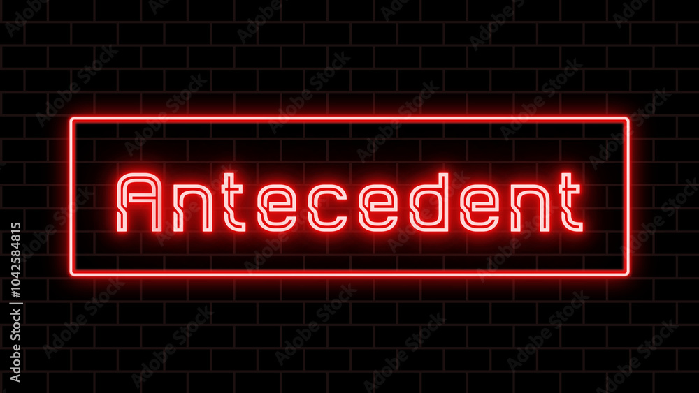 Antecedent のネオン文字 Antecedent のネオン文字