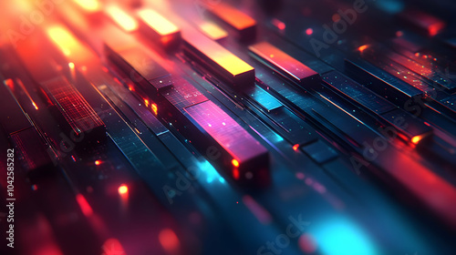 Abstract digital landscape ...