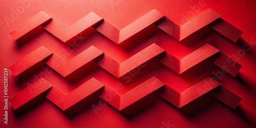 Abstract Minimal Red Zig Zag Paper Background for Surreal Photography