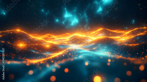 Abstract digital landscape ...